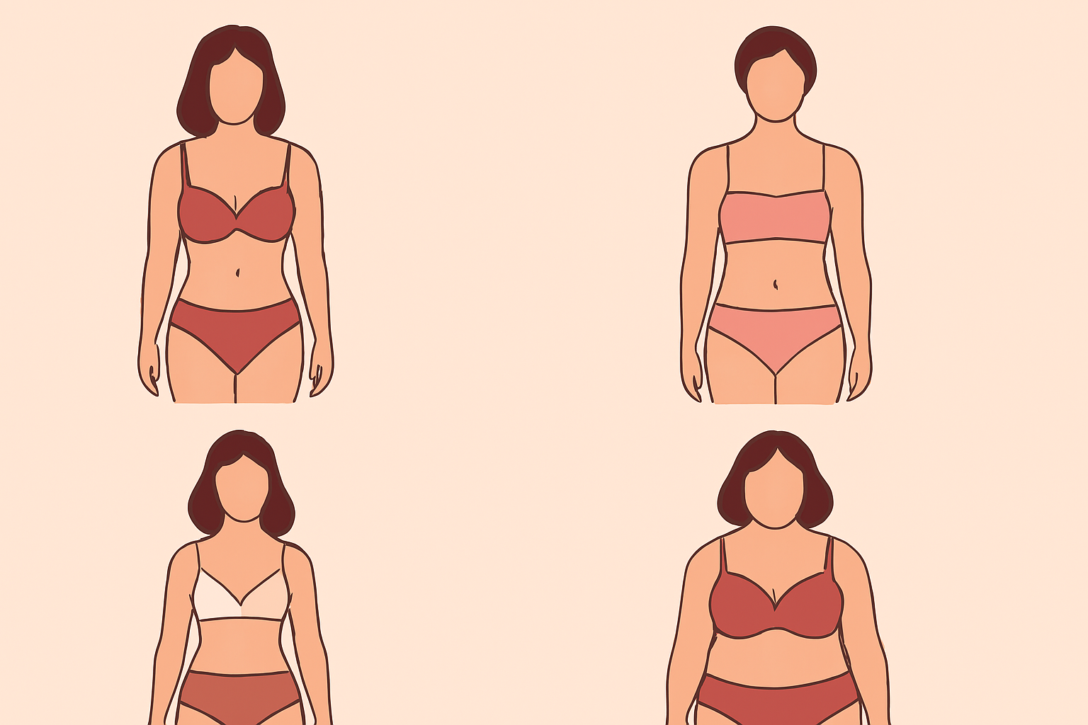 راهنمای انتخاب لباس زیر مناسب برای هر فرم بدن 1 "Body Shapes and Perfect Underwear Match